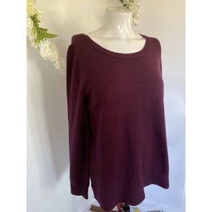 Vintage French Connection Women Purple Pullover Sweater Size Small‎ Long Sleeves